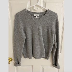 & Other Stories Grey Cotton Crew Neck Sweater